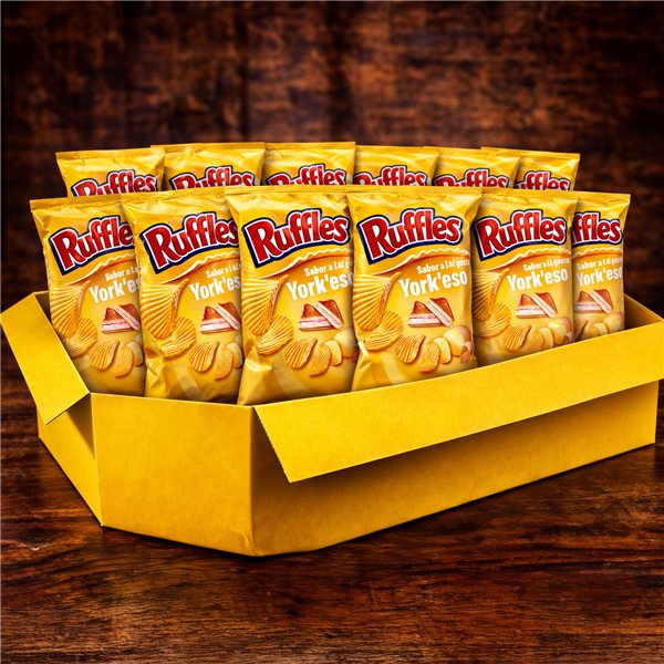 RUFFLES Wellenkartoffeln Geschmack York für Snacks, 150 g Beutel (Mit oder Ohne Geschenk)-izquierda