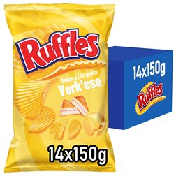 RUFFLES Wellenkartoffeln Geschmack York für Snacks, 150 g Beutel (Mit oder Ohne Geschenk)