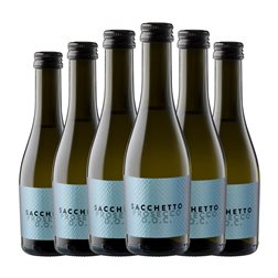 Sacchetto Colli Glera Trocken — Seco Prosecco Frizzante — Espumoso de Aguja Botellín 20 cl Espumoso Blanco (Caja de 6 unidades)