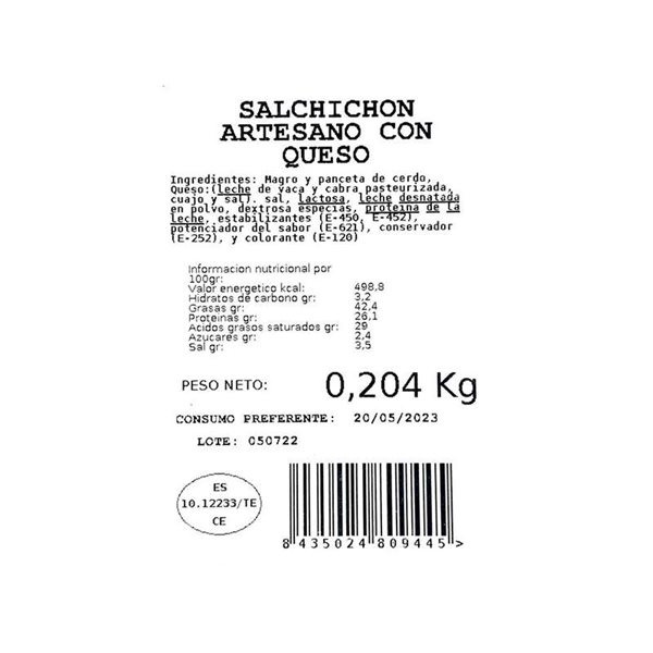 Sausage with cheese-detalle