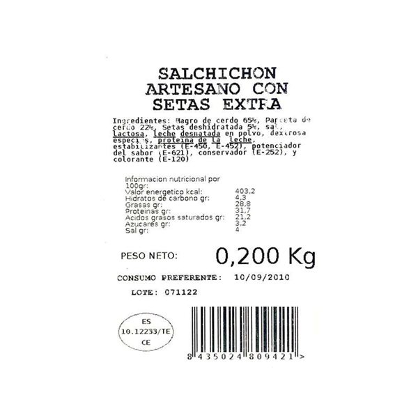 Salami mit Pilzen-lateral