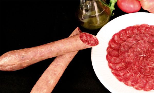 SALCHICHON CULAR  Ibérico Encinasola 1.3 Kg Firma Tradición.-lateral