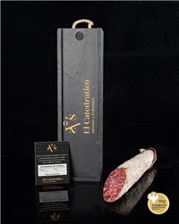 100% Ibérico Acorn Salami in Wooden Box