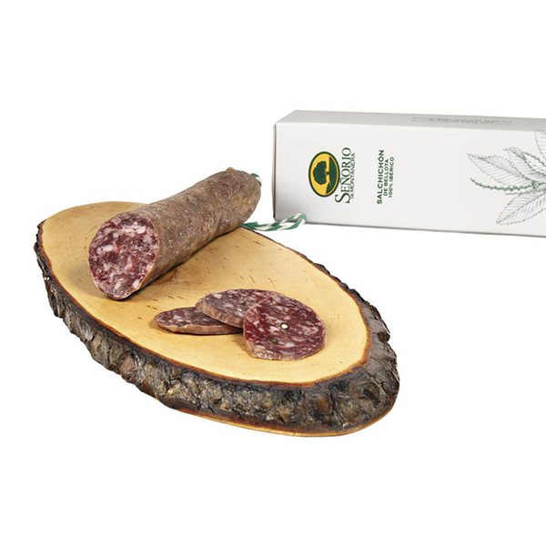 Salchichon de bellota 100% ibérico, Señorío de Montanera-detalle