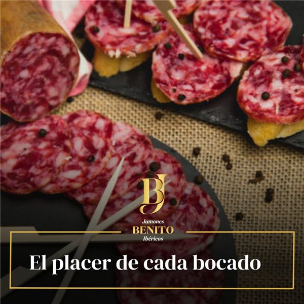 Salchichón ibérico de bellota (iberische Wurst aus Eichelmast)-lateral