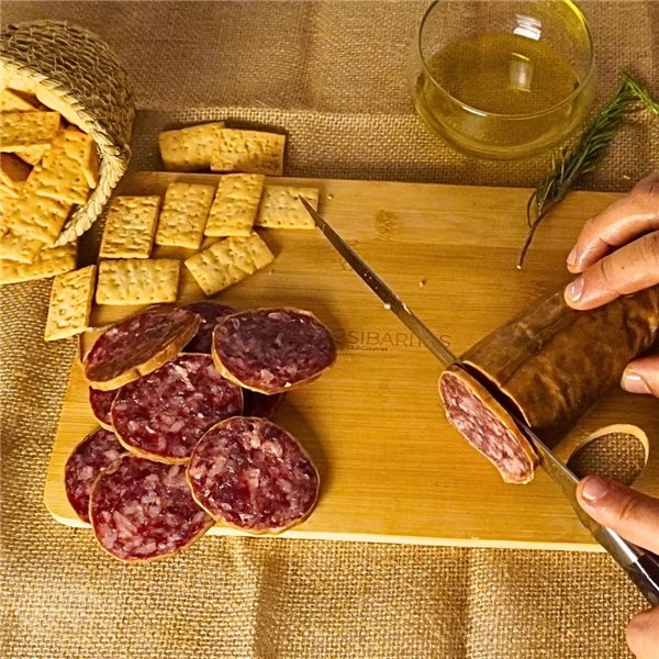 Salchichón ibérico de cebo-lateral