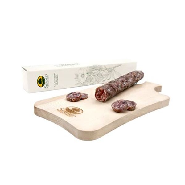 Salchichón Vela 100% Ibérico de bellota, Señorío de Montanera-lateral