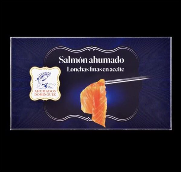 Smoked Salmon in Oil 190 g, Ahumados Dominguez-lateral