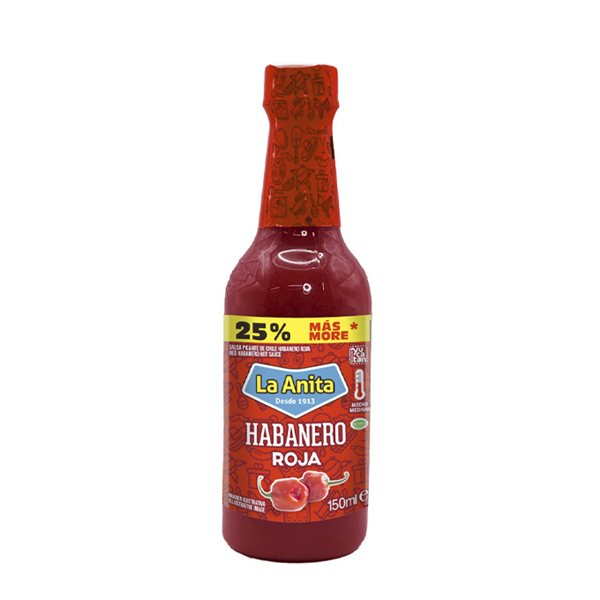 Salsa Habanera Roja 12/150ml La Anita-detalle