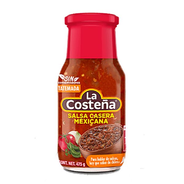 Salsa mexicana casera cristal 475g La Costeña 475gr-lateral