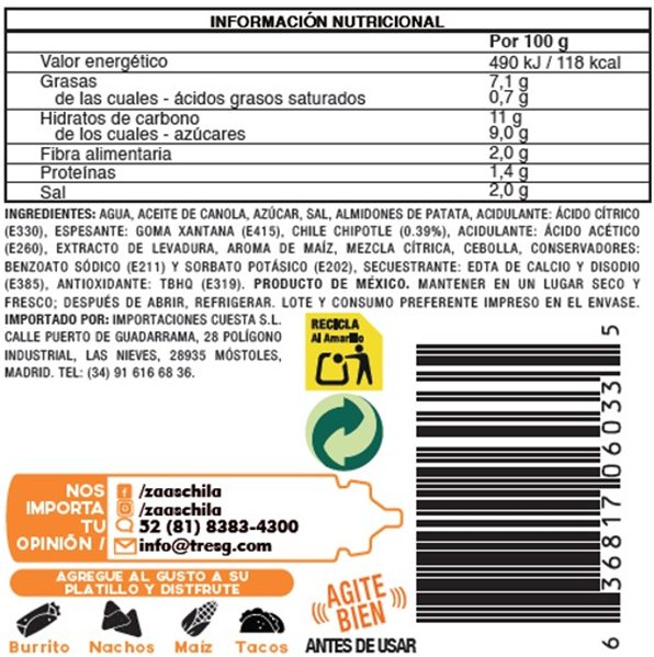 Salsa Street Corn Cremosa Zaaschila-lateral