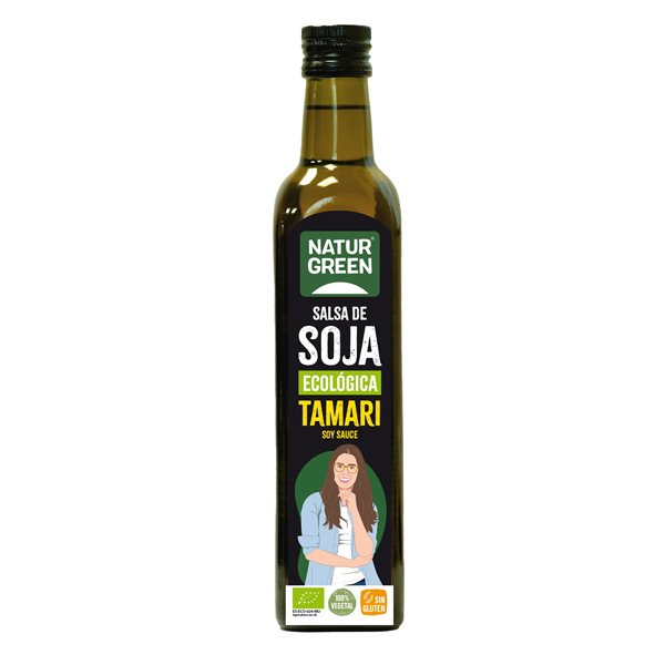 Sauce Tamari Bio 500 ml NaturGreen-trasera