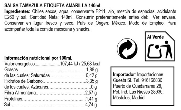 Salsa Tamazula 140ml-detalle