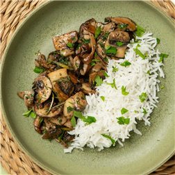 Rosemary Mushroom Stir-fry with Rice