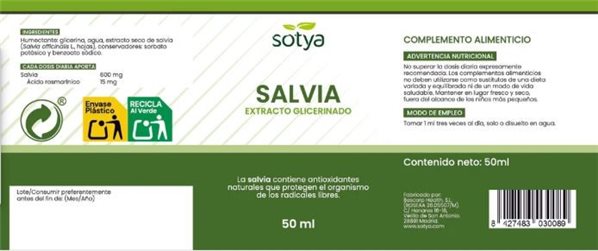 SAGE 50 ML GLYCERINATED EXTRACT-lateral