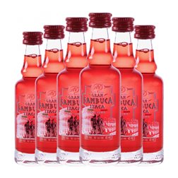 Sambuca Antonio Nadal Itaca Red — Rojo Botellín Miniatura 4 cl (Caja de 6 unidades)