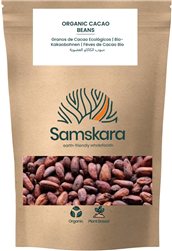 Samskara Granos de Cacao Orgánico Crudo | 250g | Cacao Natural Sin Tostar, Sin Azúcar ni Aditivos | Ideal para Chocolate, Repostería, Smoothies y Snacks