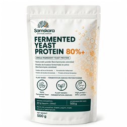 Samskara Proteína de Levadura Fermentada en Polvo 80% | Vegana y Sabor Neutra | Alta en Proteínas | Para Batidos, Smoothies y Recetas Proteicas | 500g x 1