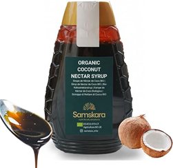 Samskara Organic Coconut Nectar Syrup 500 g – Natural Sweetener from Coconut Blossom, Vegan Alternative to Honey and Refined Sugar, for Pancakes, Baking, Desserts, and Beverages
