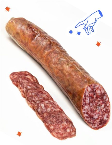 San chichón tranché | Salchichón ibérique 100% bellota | 5 sachets de 50 g-lateral