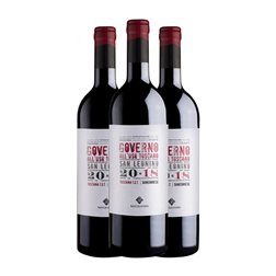 San Leonino Governo all'Uso Sangiovese Trocken — Seco Toscana 75 cl Vino Tinto (Caja de 3 unidades)