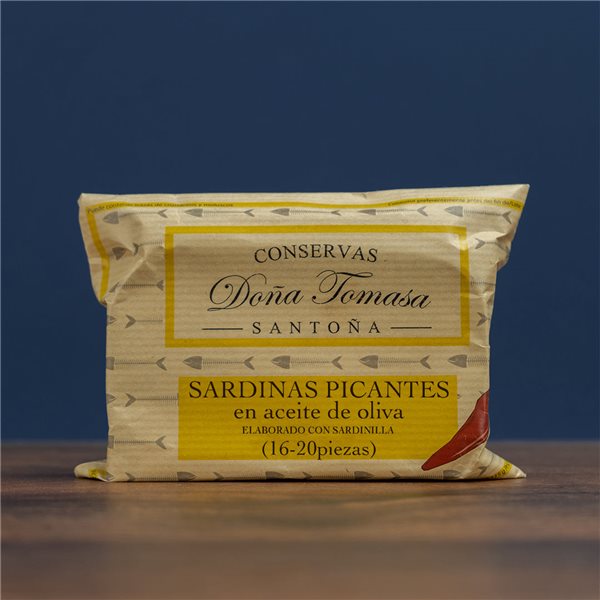 Sardinas Picantes en Aceite de Oliva (16/20 piezas) 115g.-detalle