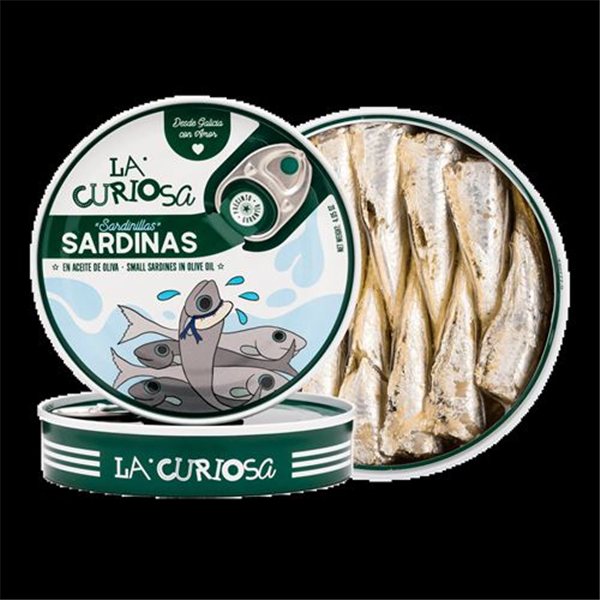 Sardinilla 10/14 unidades en aceite de oliva, La Curiosa-lateral