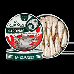 Sardines 10/14 units in spicy olive oil, La Curiosa