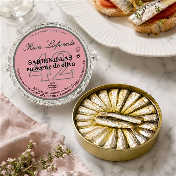 Sardines à l'Huile d'Olive Rosa Lafuente 42 Unités 120Gr-detalle