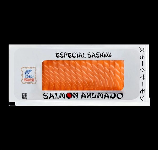 Sashimi de Saumon Fumé 150 g, Ahumados Dominguez (3 UNITÉS)-detalle