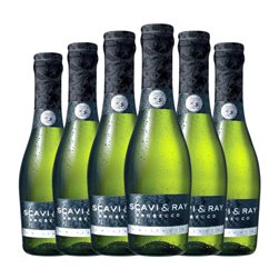 Scavi & Ray Glera Prosecco Frizzante — Espumoso de Aguja Botellín 20 cl Espumoso Blanco (Caja de 6 unidades)