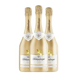 Schlumberger Seco Gold — Edición Oro, Traditionnelle — Tradicional 75 cl Espumoso Blanco (Caja de 3 unidades)