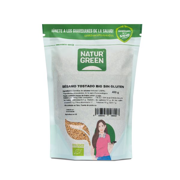 Sésame grillé biologique 400g NaturGreen-izquierda