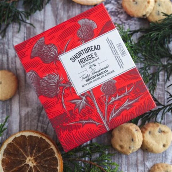 SHORTBREAD HOUSE MINI CHOCO NEGRO NARANJA BOX 150 GR-detalle