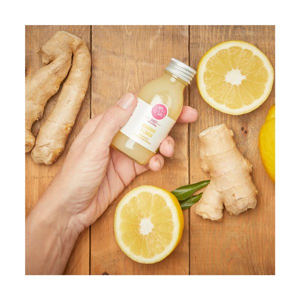 Shot Jengibre y limon Bio 100ml Komvida-detalle