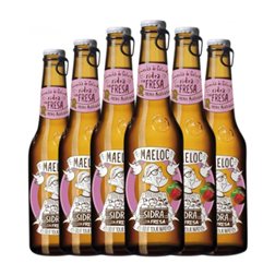 Sidra Maeloc Botellín Tercio 33 cl Fresa (Caja de 6 unidades)