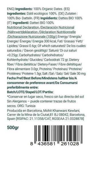 Sirope de Dátil BIO - 500g-detalle