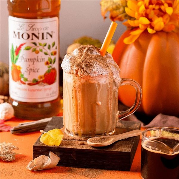 Sirope Monin Calabaza Especiada (Pumpkin Spice)-detalle