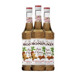 Sirope para Cóctel Monin 1 L Épices — Especias, Gingembre — Jengibre, Pain — Pan Sin Alcohol (Caja de 3 unidades)