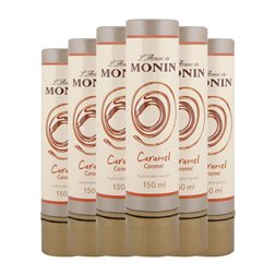 Sirope para Cóctel Monin L'Artiste Crème — Crema Botellín 15 cl Caramel — Caramelo Sin Alcohol (Caja de 6 unidades)