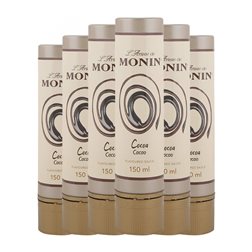 Sirope para Cóctel Monin L'Artiste Crème — Crema Botellín 15 cl Cocoa — Cacao Sin Alcohol (Caja de 6 unidades)