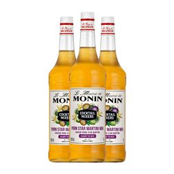 Sirope para Cóctel Monin Le Mixeur Pornstar 1 L PET Dry Martini, Passion Fruit — Fruta de La Pasión Sin Alcohol (Caja de 3 unidades)
