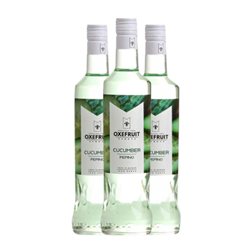 Sirope para Cóctel Oxefruit 70 cl Sin Gluten, Sin Lactosa, Vegano Cucumber — Pepino (Caja de 3 unidades)