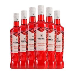 Sirope para Cóctel Oxefruit 70 cl Sin Gluten, Sin Lactosa, Vegano Grenadine — Granadina (Caja de 6 unidades)