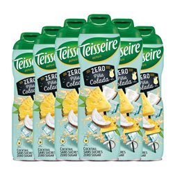 Sirope para Cóctel Teisseire Zero Sin Azúcar 60 cl Piña Colada (Caja de 6 unidades)