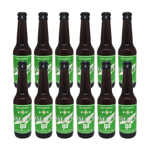 SMACH Cerveza Artesana IPA Pale Ale – 7,1% Vol, 33 cl – Amargor Intenso con Notas Afrutadas-detalle