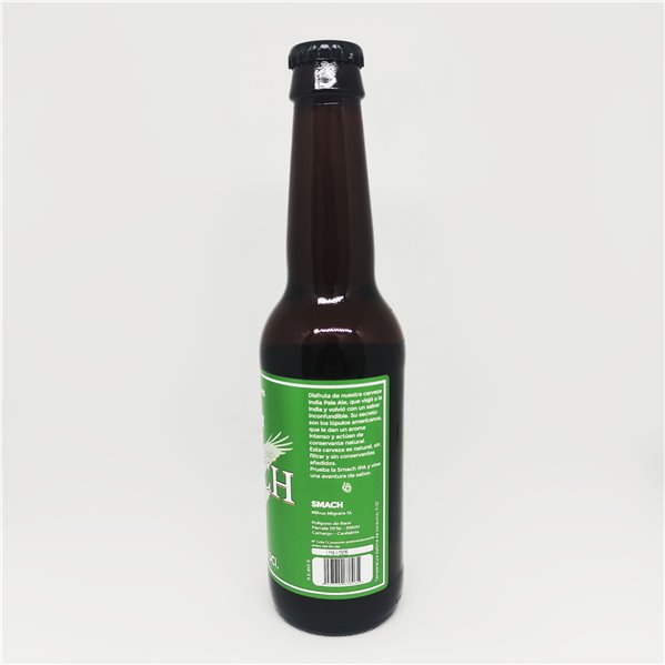 SMACH Cerveza Artesana IPA Pale Ale – 7,1% Vol, 33 cl – Amargor Intenso con Notas Afrutadas-trasera