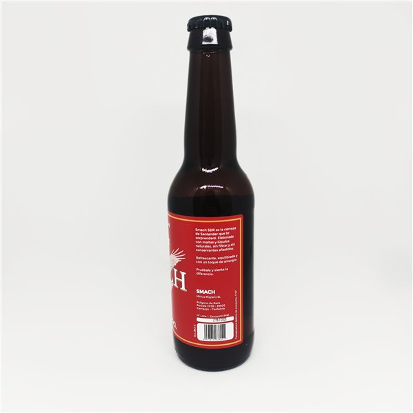 SMACH Cerveza Artesana SDR Pale Ale – 5% Vol, 33 cl – Rubia Refrescante, Natural y Sin Filtrar-trasera