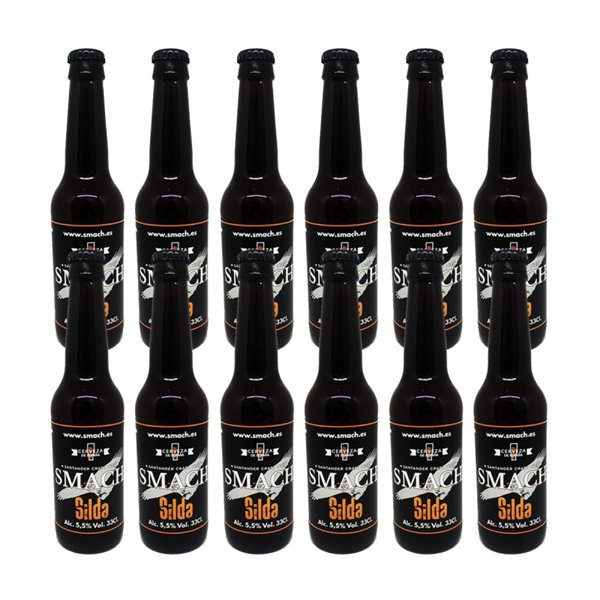 SMACH Cerveza Artesana SILDA Amber Ale – 5,5% Vol, 33 cl – Tostada con Malta, Cacao y Café-detalle