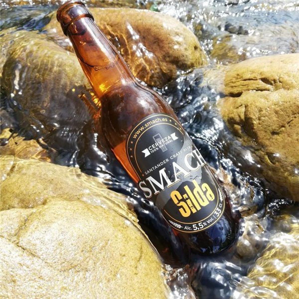 SMACH Cerveza Artesana SILDA Amber Ale – 5,5% Vol, 33 cl – Tostada con Malta, Cacao y Café-izquierda